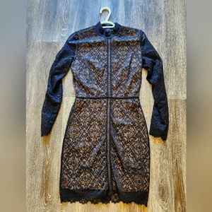 Aritzia Wilfred Janvry Lace Mockneck Bodycon Dress Sz 4